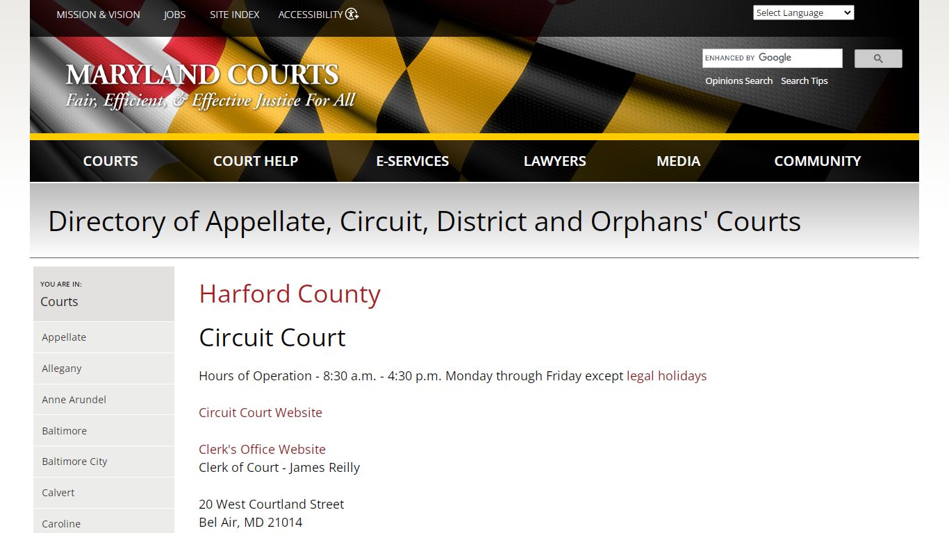 Harford County | Maryland Courts