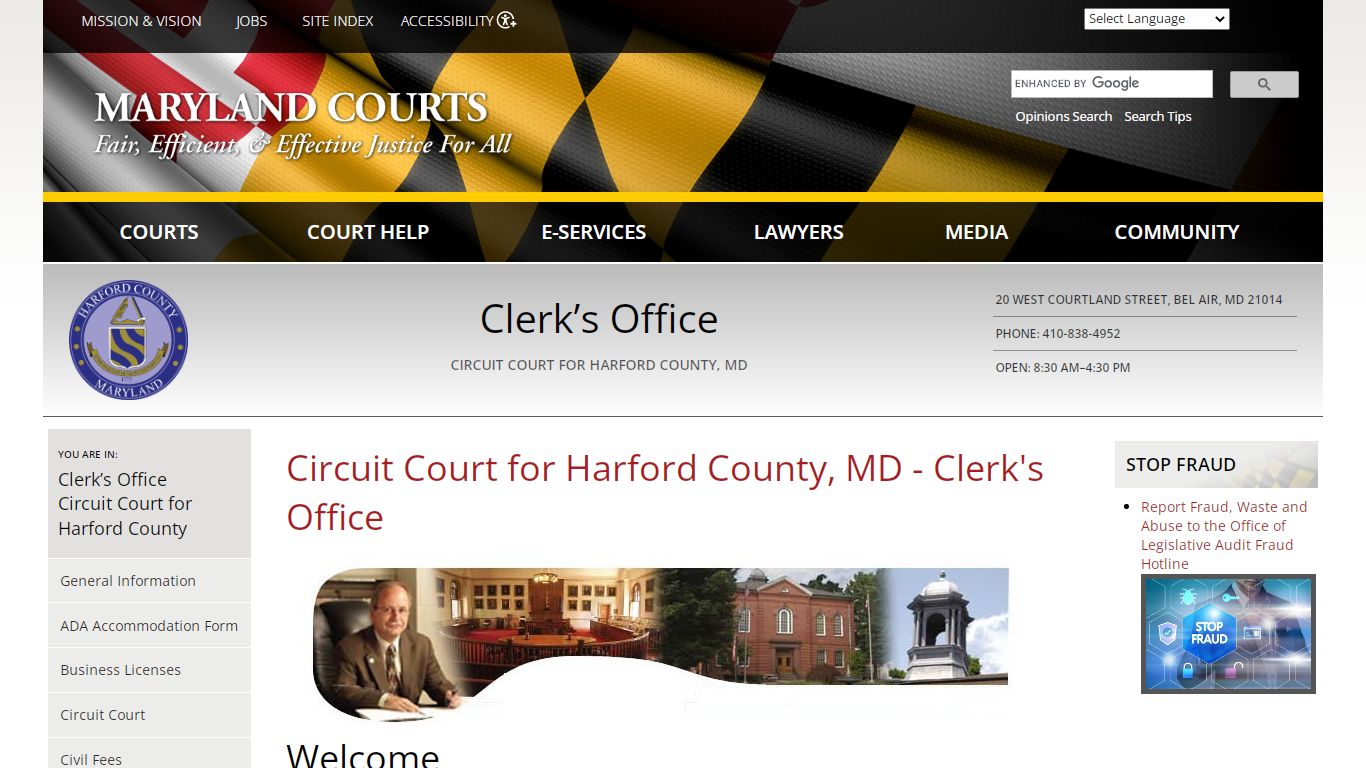 Circuit Court for Harford County, MD - Clerk's Office